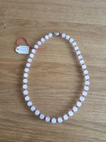 Kette aus Rosenquarz und Granat 45cm, neu 