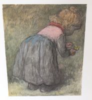 Karl Schenk 1905–1973 limitierter Kunstdruck Pflückerli