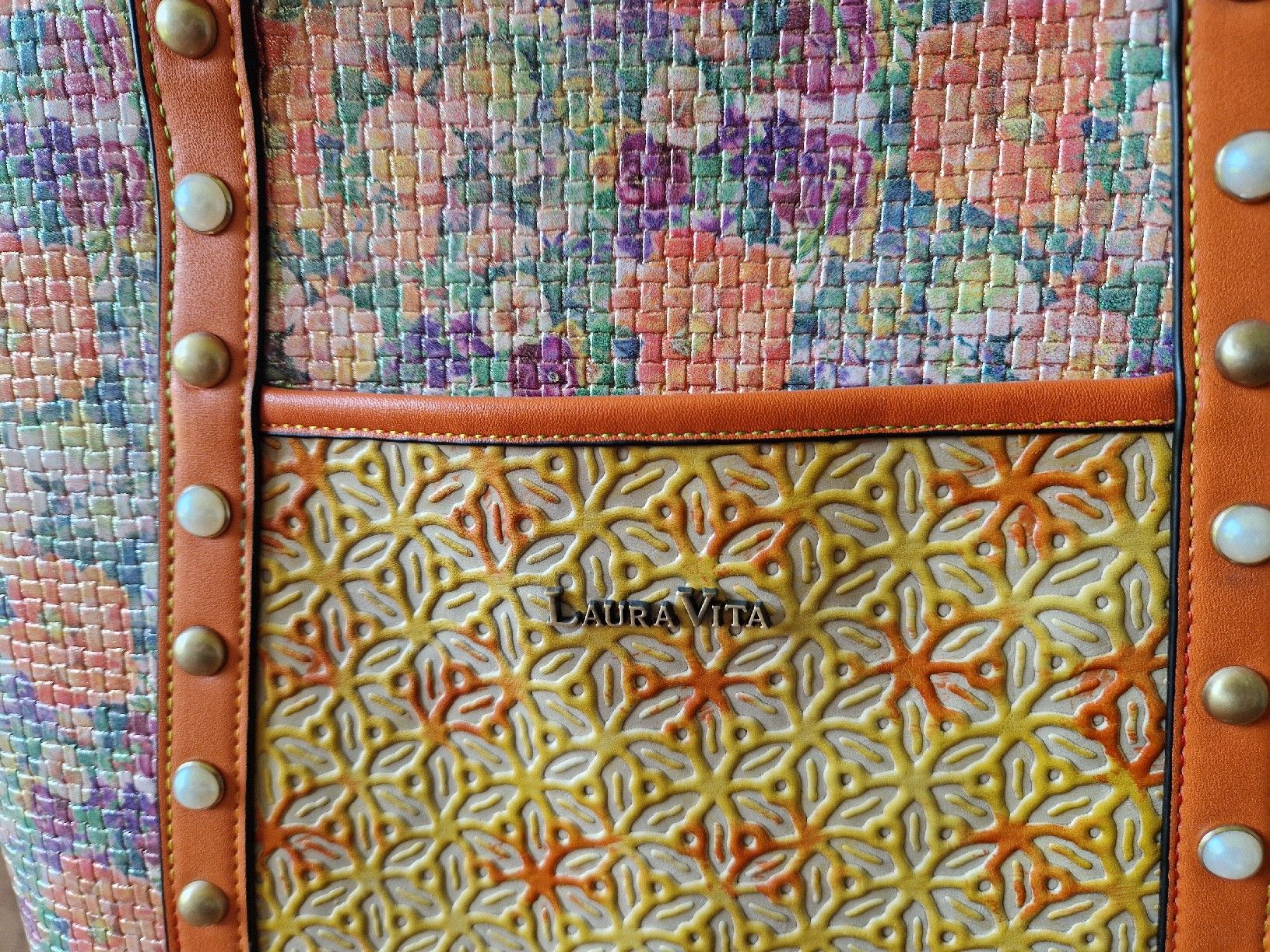 Borse da donna: Laura Vita Tasche orange-bunt – Nuovo (secondo la descrizione) da Lichtensteig venduto da Cocabana_16 1