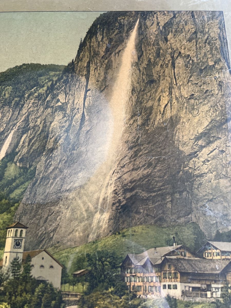 Grafica & Litografie: Antike Schweizer Lithographie, Lauterbrunnen Öl – Usato da Wollerau venduto da Plakatfreund 2