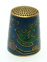 Fingerhut mit Motiv Vogel (10)