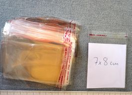 100 x Cellophan Säckli Beutel 7/8 cm (7x10)   klar + sauber
