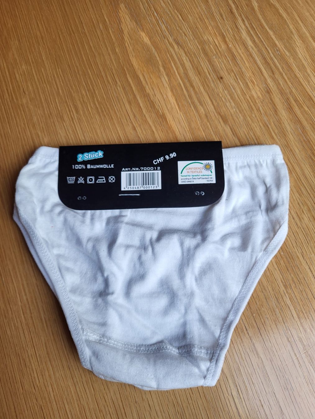 Biancheria intima: Mädchen Bikini-Slip, Gr. 140, Weiss, Neu, 2-er Pack – Nuovo e nell'imballaggio originale da Reinach AG venduto da Enad 1