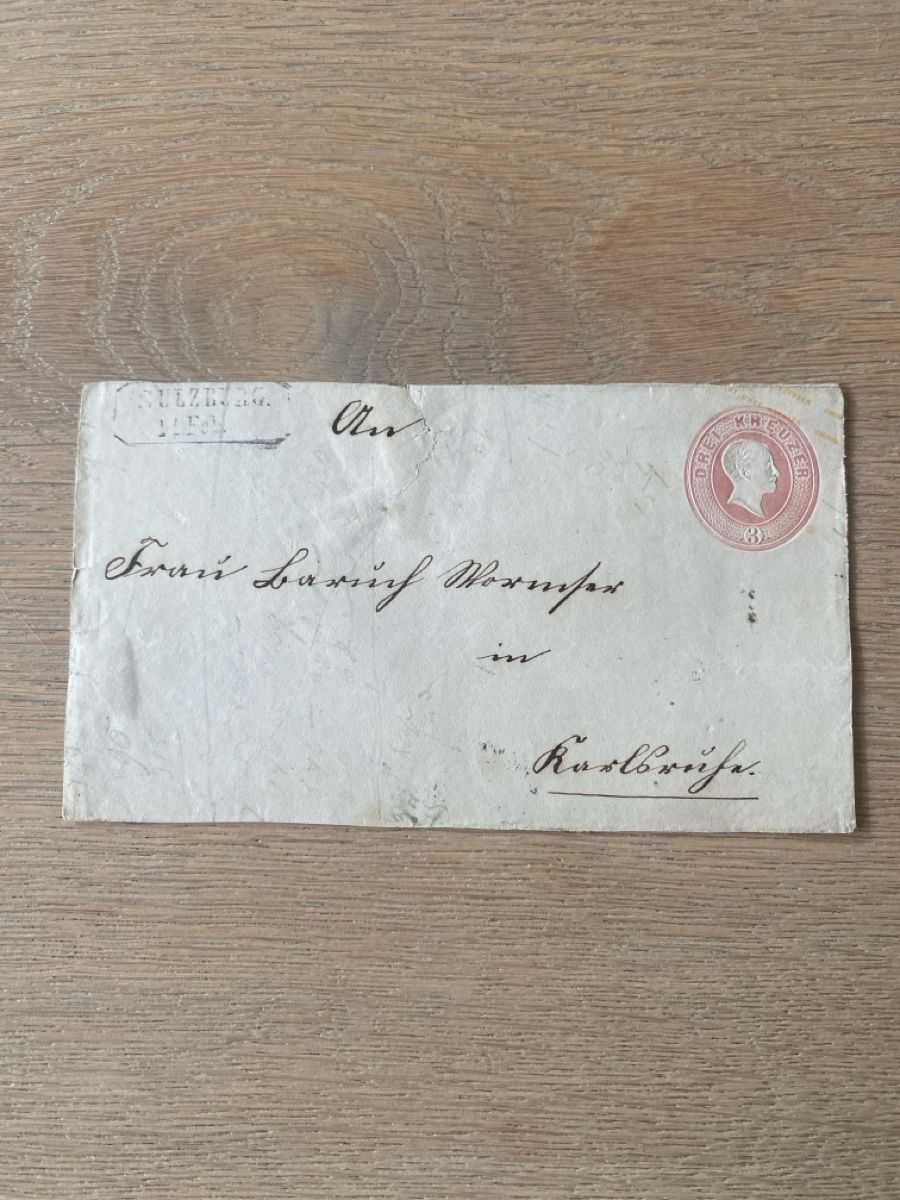 Tous les timbres: Briefumschlag mit Stempel "Drei Kreuzer"  – D'occasion à Embrach par bea_8424