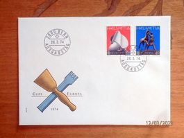 FDC, 1974, Europa/CEPT, Zst.556 + 557, Satz, Bern 28.3.1974