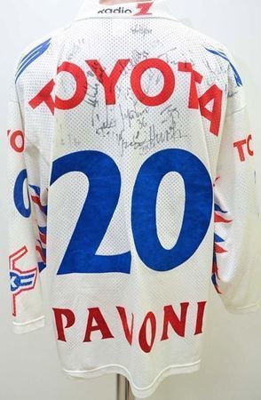 EHC KLOTEN # 20 PAVONI TRIKOT EHCK SIGNIERT M