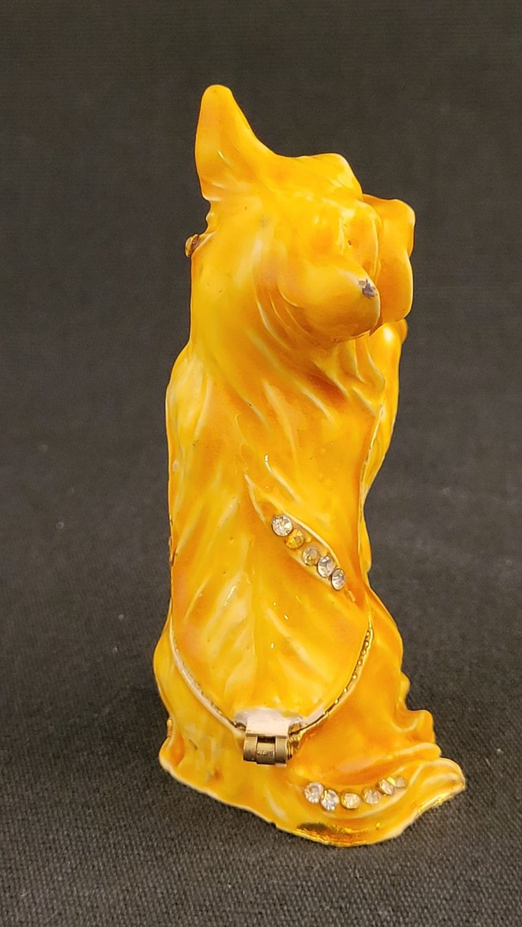 Statuette: Emailliertes Döschen HUND – Usato da Basel venduto da spinne02 6