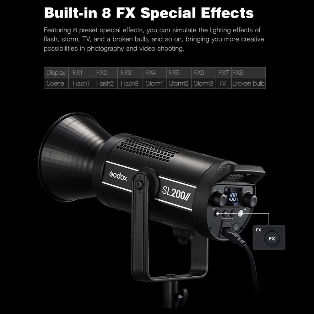 Godox Flash: Godox SL200II 200W LED-Videolicht 5600K – Nuovo e nell'imballaggio originale da Malans GR venduto da BUYBEST-Schweiz 4