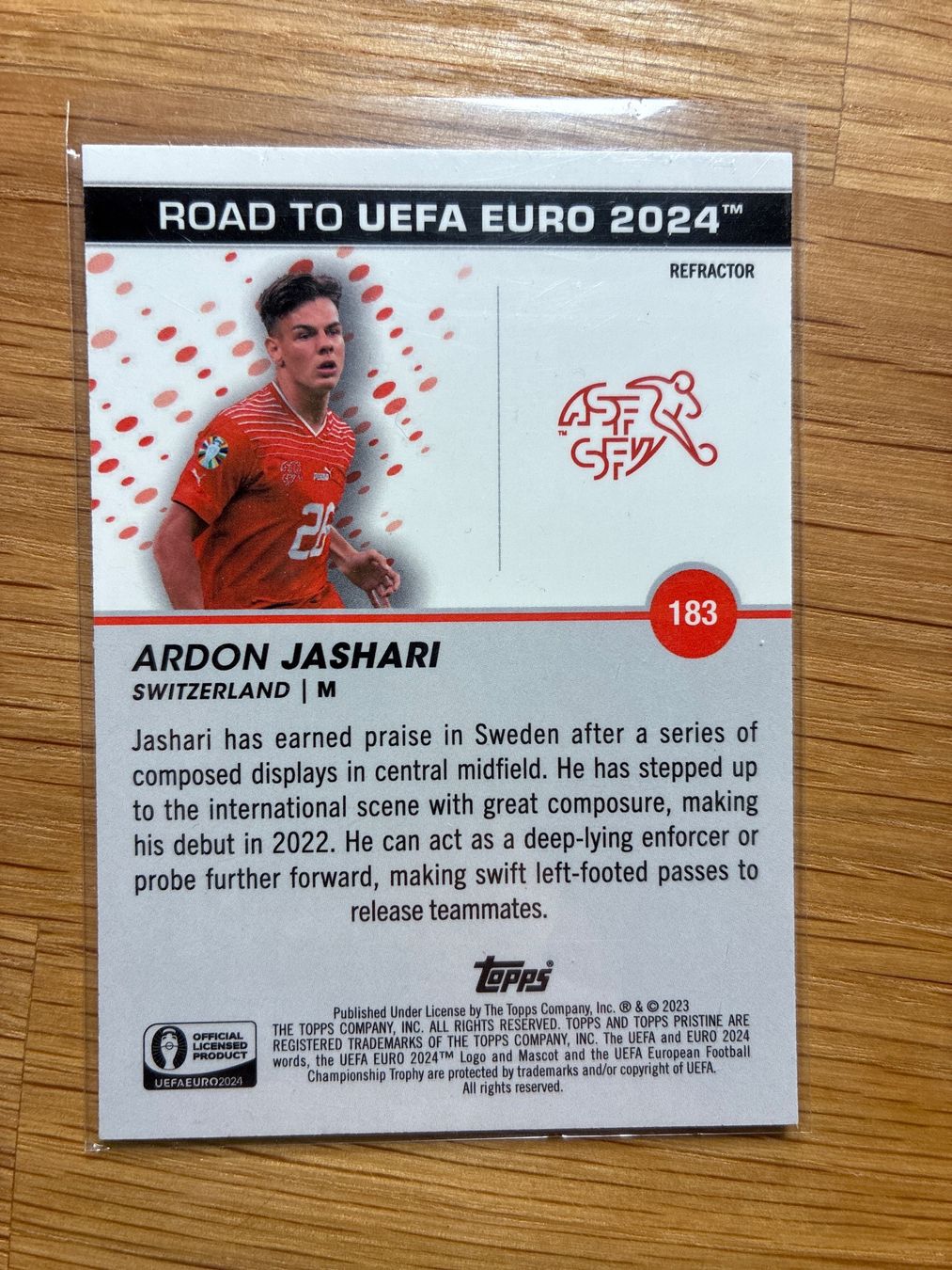 Topps Carte collezionabili: Topps Pristine Ardon Jashari Schweiz Refractor – Usato da Wangenried venduto da Garagara 1