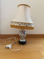 Limoges Tischlampe blau gold 40cm
