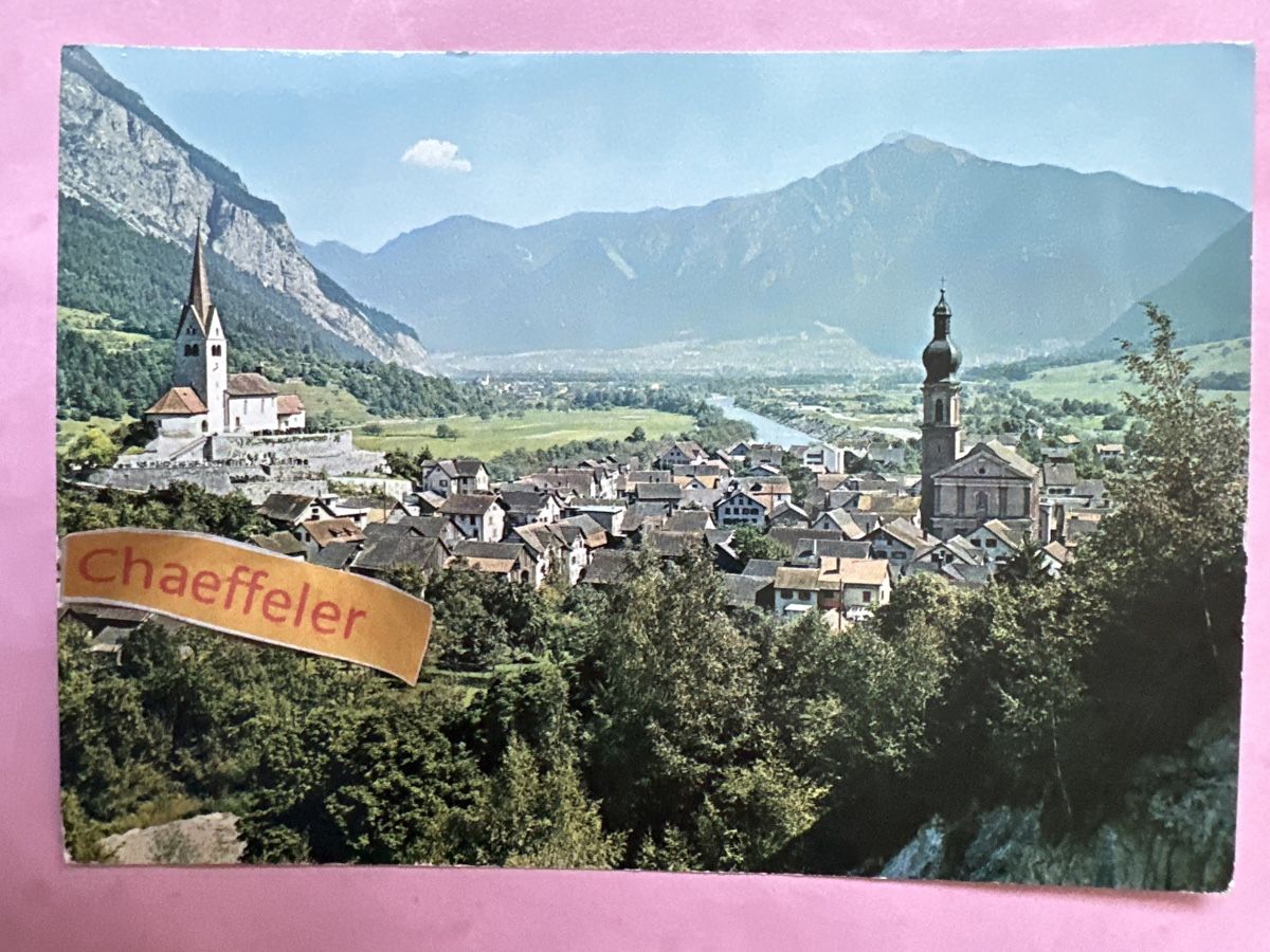 Cartoline postali: Feldpost: C 2455 Ems mit Rhein und Montalin – Usato da Zürich venduto da Chaeffeler