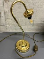 Lampada da tavolo d'epoca in metallo dorato (senza paralume)