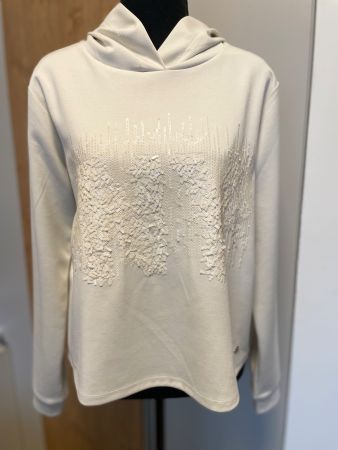 Pullover Monari creme mit Pailletten Gr.36 - neu