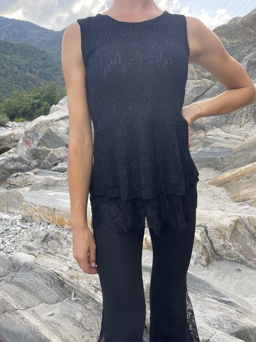 Blusen: Chic Camicia lunga di bell pizzo-tgS/M-feste – Neu (gemäss Beschreibung) aus Gordevio von LanaZimm 1