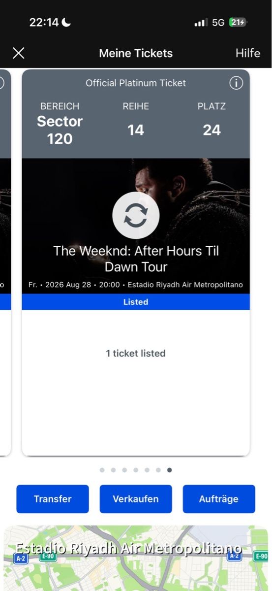 Biglietti: The Weeknd After Hours Til Dawn / Madrid – Nuovo e nell'imballaggio originale da Wattwil venduto da ezg_t7bb 2