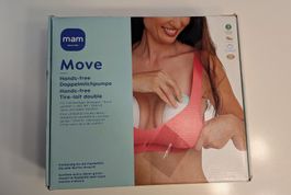MAM Move Doppelmilchpumpe Hands-free inkl. Silberhütchen