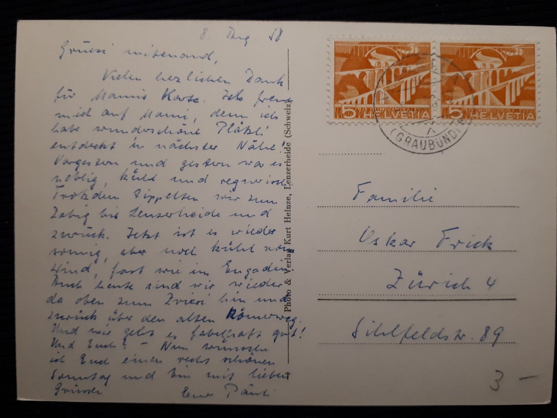 Cartes postales: LENZERHEIDE 1958 - ANIMIERTES BOOT – D'occasion à Ponto Valentino par giorgia06 1
