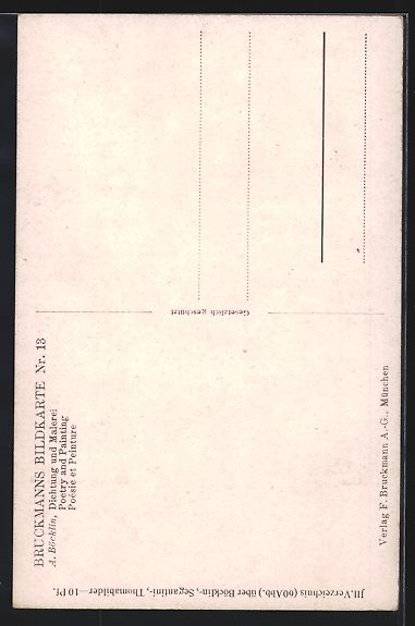 Ansichtskarten: Arnold Böcklin: Dichtung und Malerei, l – Gebraucht aus Berlin von bartko-reher 1