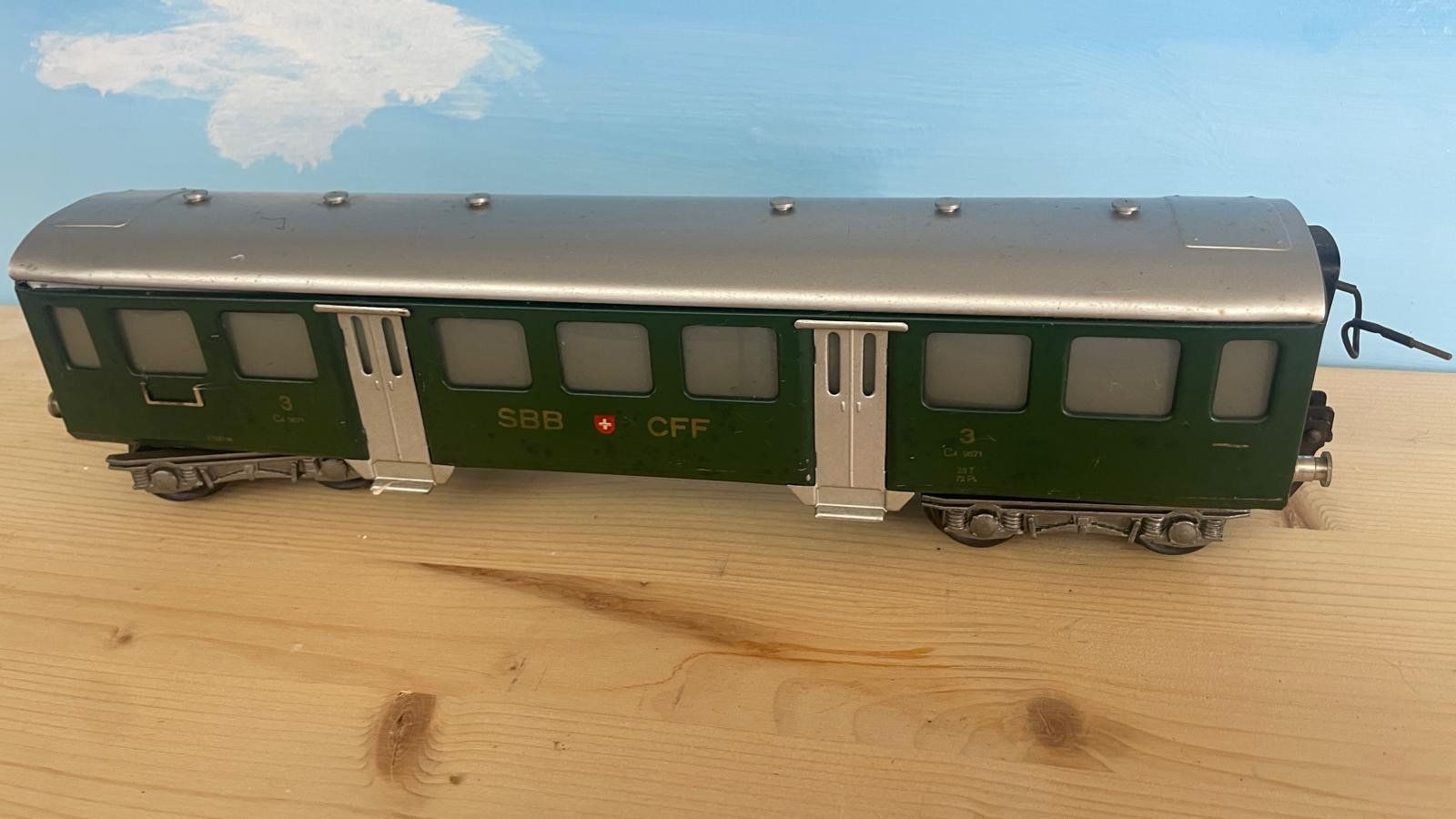Hag Modellini di ferrovie: HAG Leichtstahlwagen Spur 0 – Usato da Birmensdorf ZH venduto da 6109 1