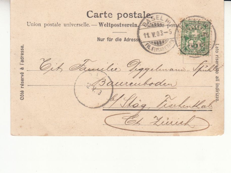 Cartes postales: Basel Steinenquartier 1903 – D'occasion à Bürglen TG par StampGraf 1