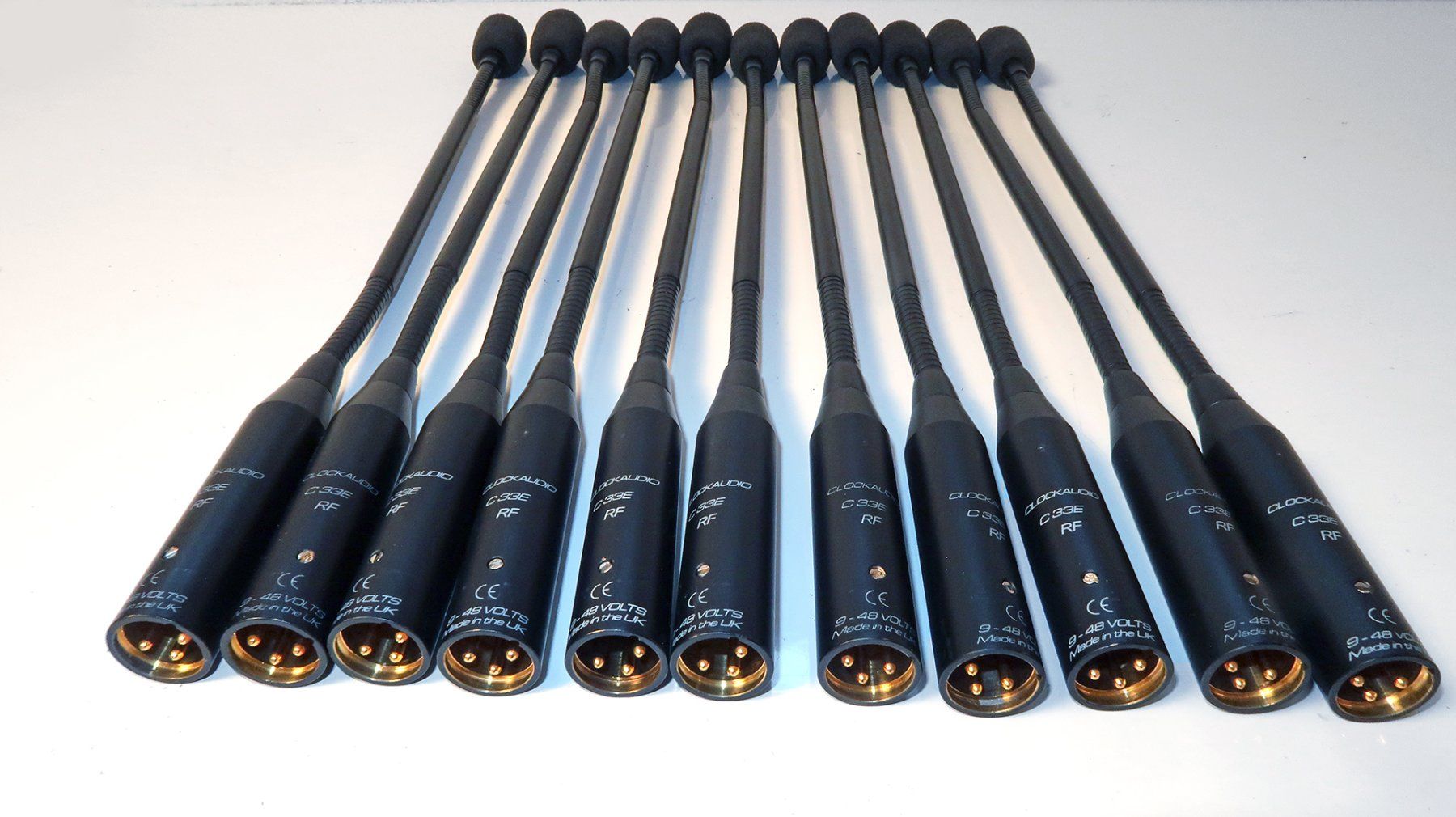 Microfoni: 11 Stk. Clockaudio C33E  RF Schwanenhalsmikrofon – Usato da Uster venduto da Mruedis
