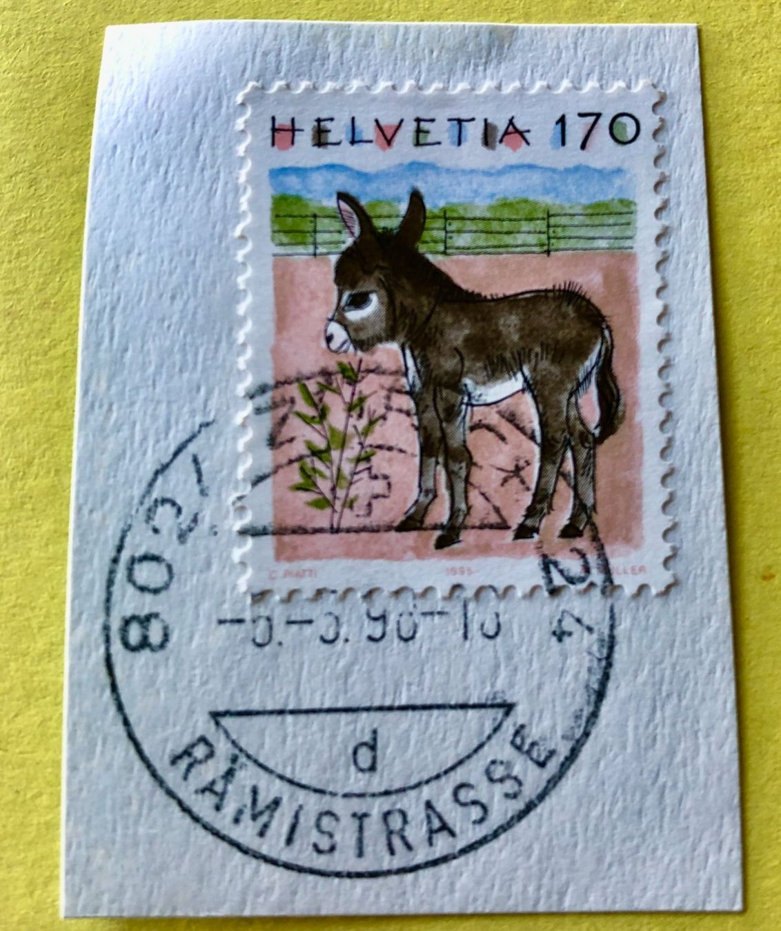 Tutti i francobolli: Nr.868 mit Stempelt Esel Zürich – Usato da Aarau venduto da Billa007