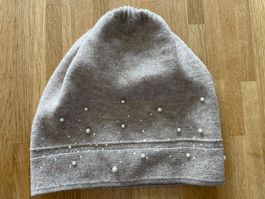 Eisbär NICOLETTA CRYSTAL Mütze beige melange Glitzer Perlen