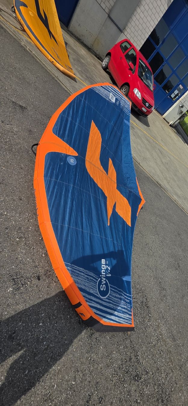 Surfen: F-One Wing Foil Kitewing V.2 5.5sqm blau/orange gebraucht – Gebraucht aus Goldau von antch 2