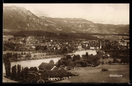 Solothurn, Stadtansicht mit Fluss und Ki