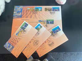 1999 / Uno Onu UN / NY Wien Genf / Trio FDC + 3x FDC