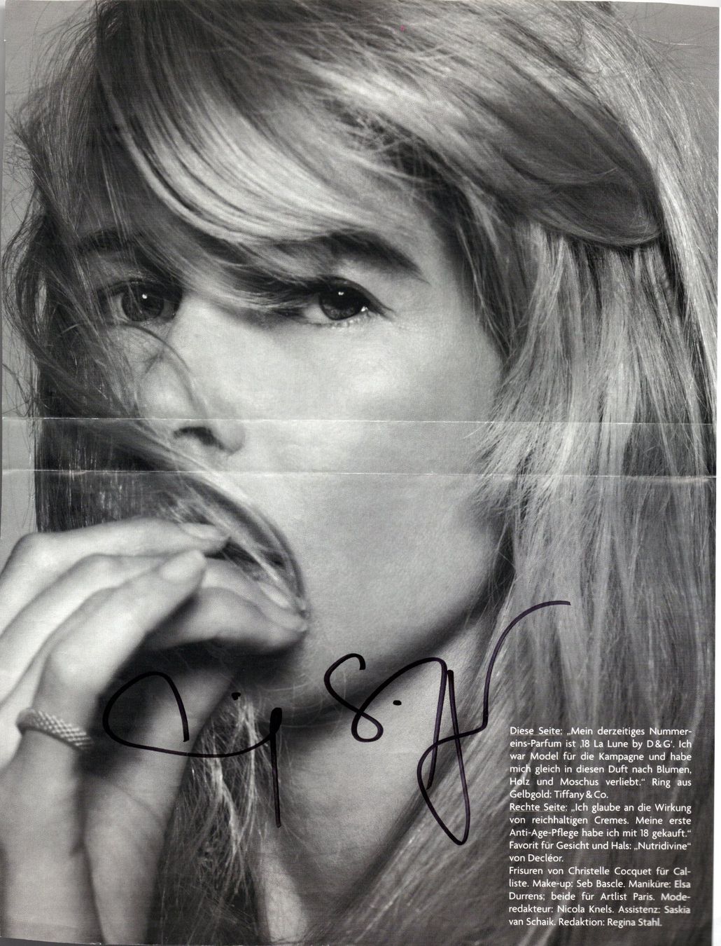 Autografi: Original Autogramm von Claudia Schiffer – Usato da Niedergösgen venduto da Adrechada 1