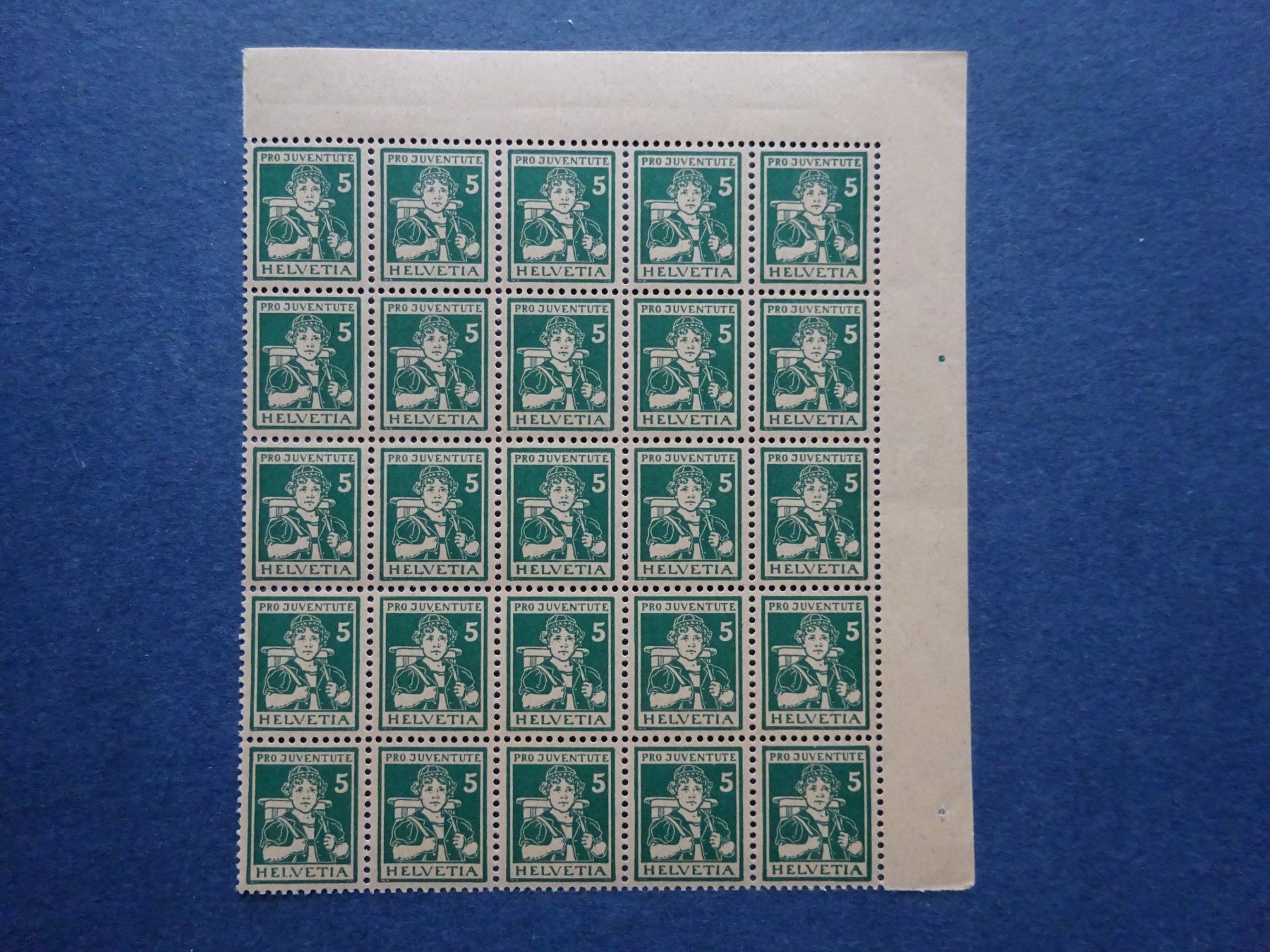 Alle Briefmarken: 1916 Pro Juventute im 25er Block postfrisch** – Gebraucht aus Appenzell-Steinegg von adi1975 3