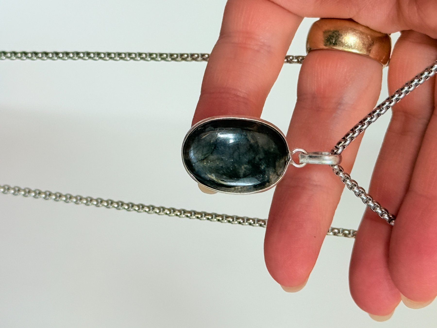 Colliers: Collier avec Labradorite – Neuf avec emballage d'origine à Genève par AWWA 5
