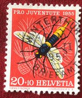 Nr. J 160 Holzwespe GESTEMPELT Winterthur 1955   