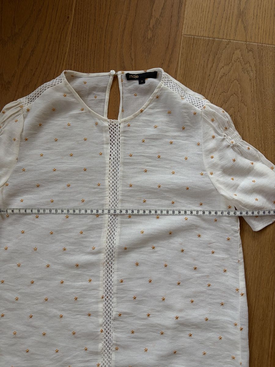 Maje Tops: Maje Damen Bluse weiss Grösse 2 mit Sternen Muster – D'occasion à Wädenswil par Iana32 2