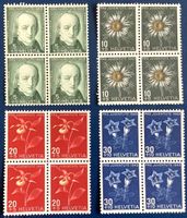 1943 /  Pro Juventute Viererblock Satz **