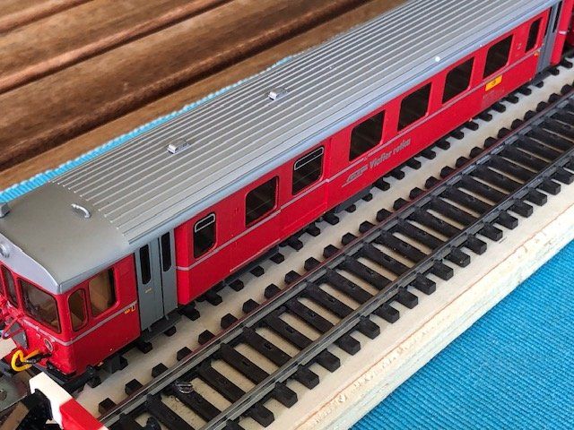 Train Miniature Bemo H0m – Set Davoser Pendelzug Art.7252 + Art.3286, Comme Neuf