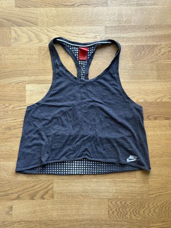 Nike Sport Tank Top - Grau/Weiss - Gr. S