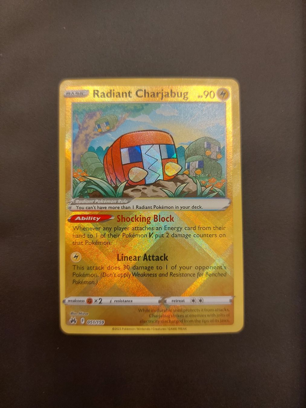 Pokémon Carte collezionabili: Radiant Charjabug #051 Crown Zenith EN – Usato da Biasca venduto da Sara_Poke123