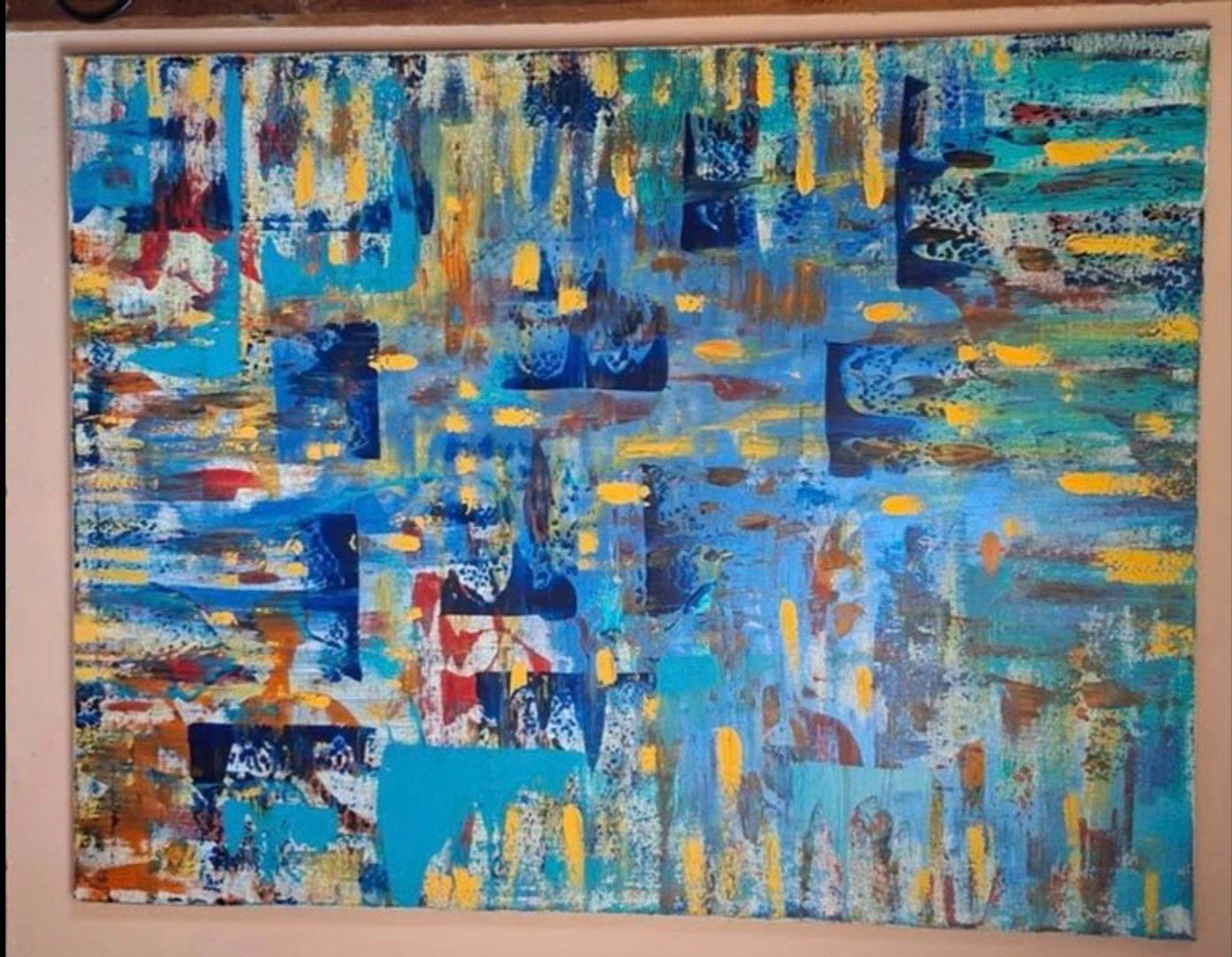 Dipinti: Gemälde " Farbwellen" handmade 100×130 – Nuovo (secondo la descrizione) da Riehen venduto da Steinbock1970 1