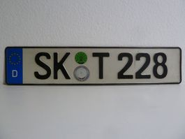 Nummernschild / Kfz-Kennzeichen Deutschland SK T 228 mit EU