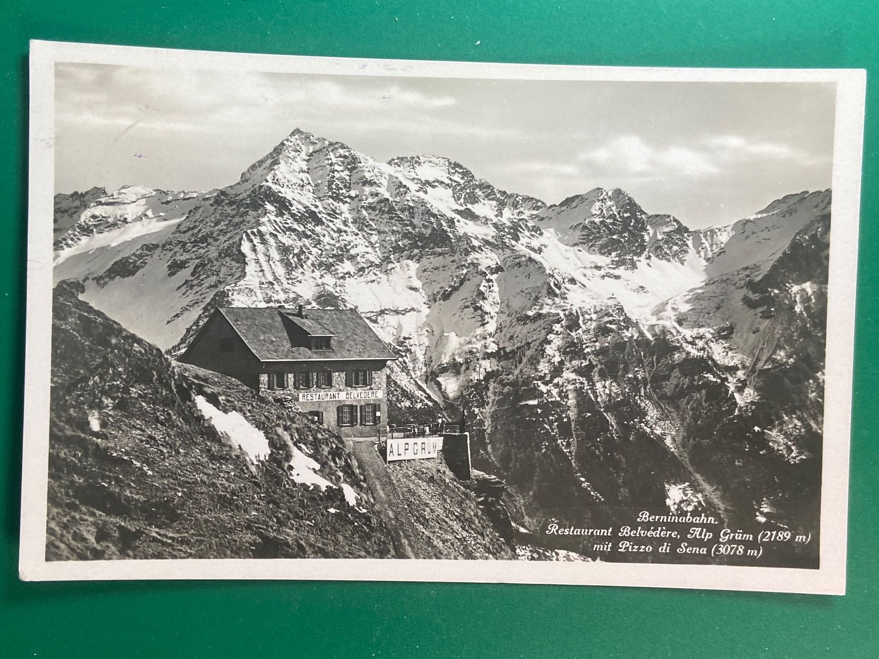 Cartes postales: Berninabahn - Restaurant Belvédère – D'occasion à Steg VS par danwer74