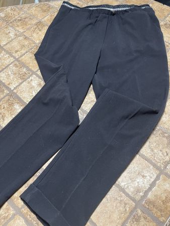 EIKI Pantaloni neri- elegante tg M/L- vita Lurex elastico