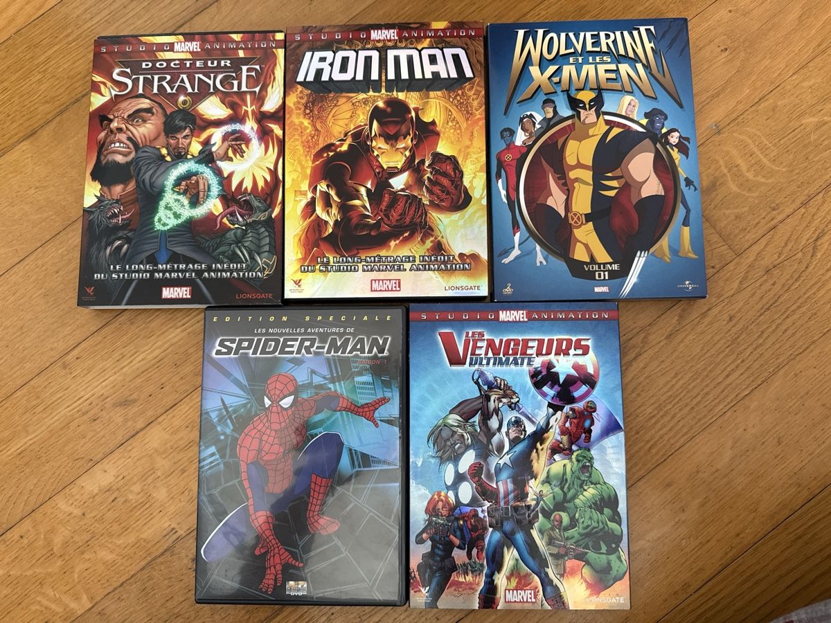 Tutti i DVDs: Lot de 5 DVD Marvel Studio Animation - Comme Neufs! – Usato da Aigle venduto da pat_z2c2