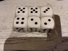 6 XL-Spielwürfel mit Augen