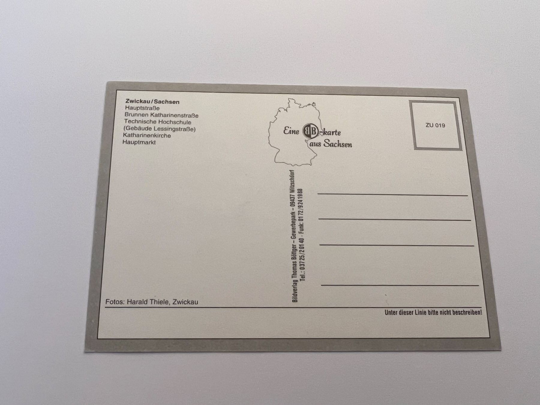 Cartoline postali: Postkarte ZWICKAU – Usato da Riva san vitale venduto da abd_p86k 1