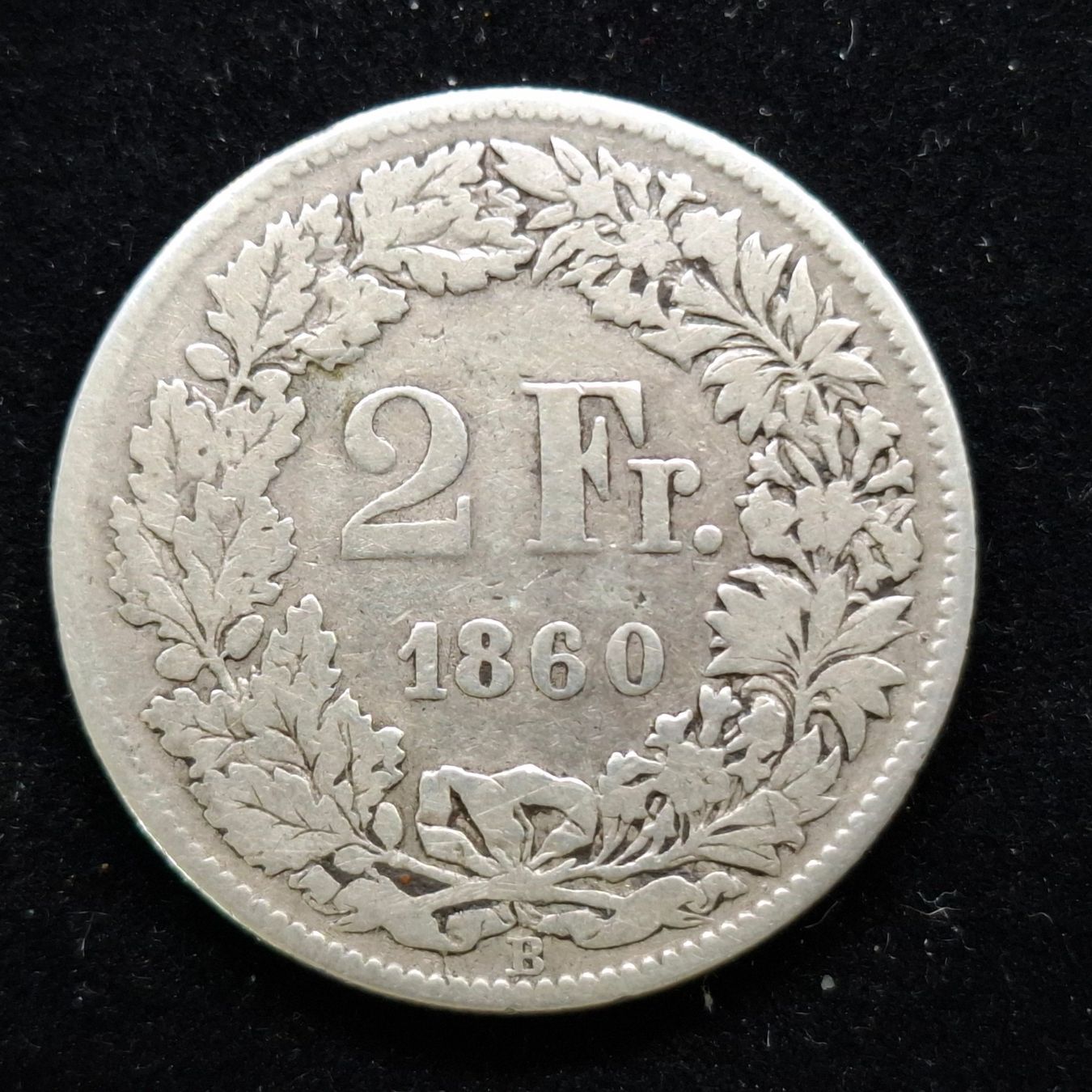 Tutti le monete: 2Fr. 1860 ss Silber 800/1000 – Usato da Bern 14 venduto da rvonmay