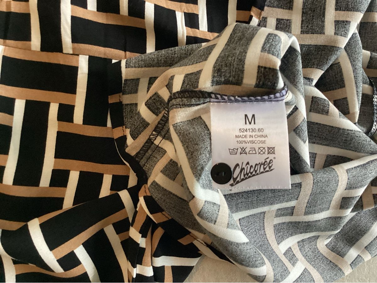 Top: Chicoree Top, Gr. M, elegantes Muster, 1 mal getragen. – Nuovo (secondo la descrizione) da Cham venduto da Lanza08 2