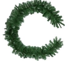 %neue Weihnachtsgirlande künstlich mit weissen Spitzen