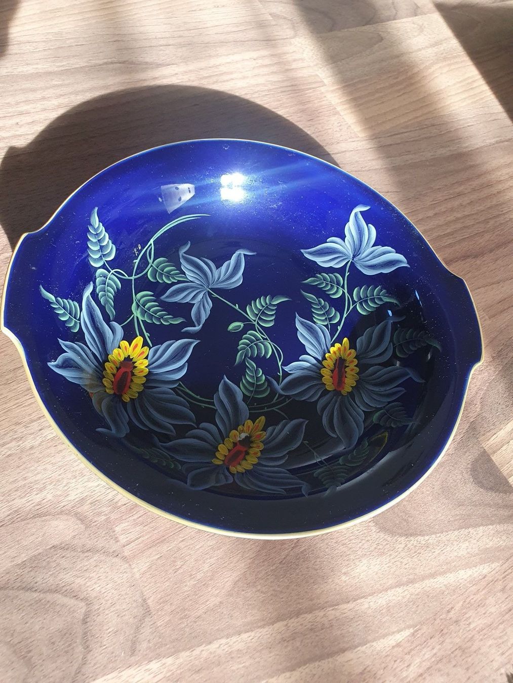 Ciotole: Blaue Schale mit Blumen echt kobalt – Usato da Effretikon venduto da fabee